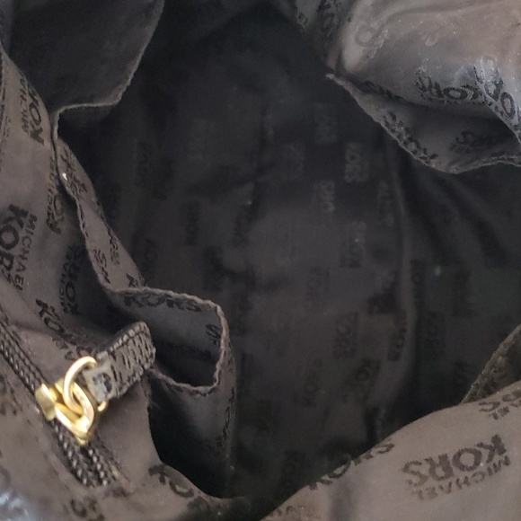 Michael Kors Patent Python Embossed Leather Chain Tote Bag - Picture 7 of 11